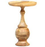VidaXL Bijzettafel rond 43x43x66 cm massief mangohout