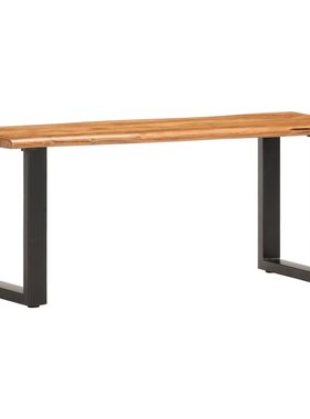 VidaXL Boomstambankje 110 cm massief acaciahout en staal