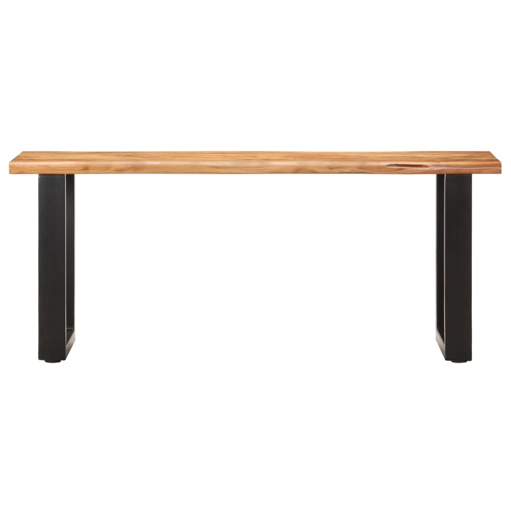 VidaXL Boomstambankje 110 cm massief acaciahout en staal