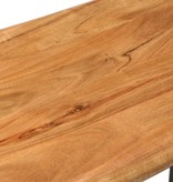 VidaXL Boomstambankje 110 cm massief acaciahout en staal