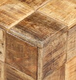 VidaXL Salontafels 2 st blokontwerp ruw mangohout