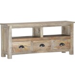 VidaXL Tv-meubel 110x30x50 cm massief mangohout