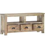 VidaXL Tv-meubel 110x30x50 cm massief mangohout