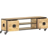 vidaXL Tv-meubel 130x30x39 cm massief mangohout