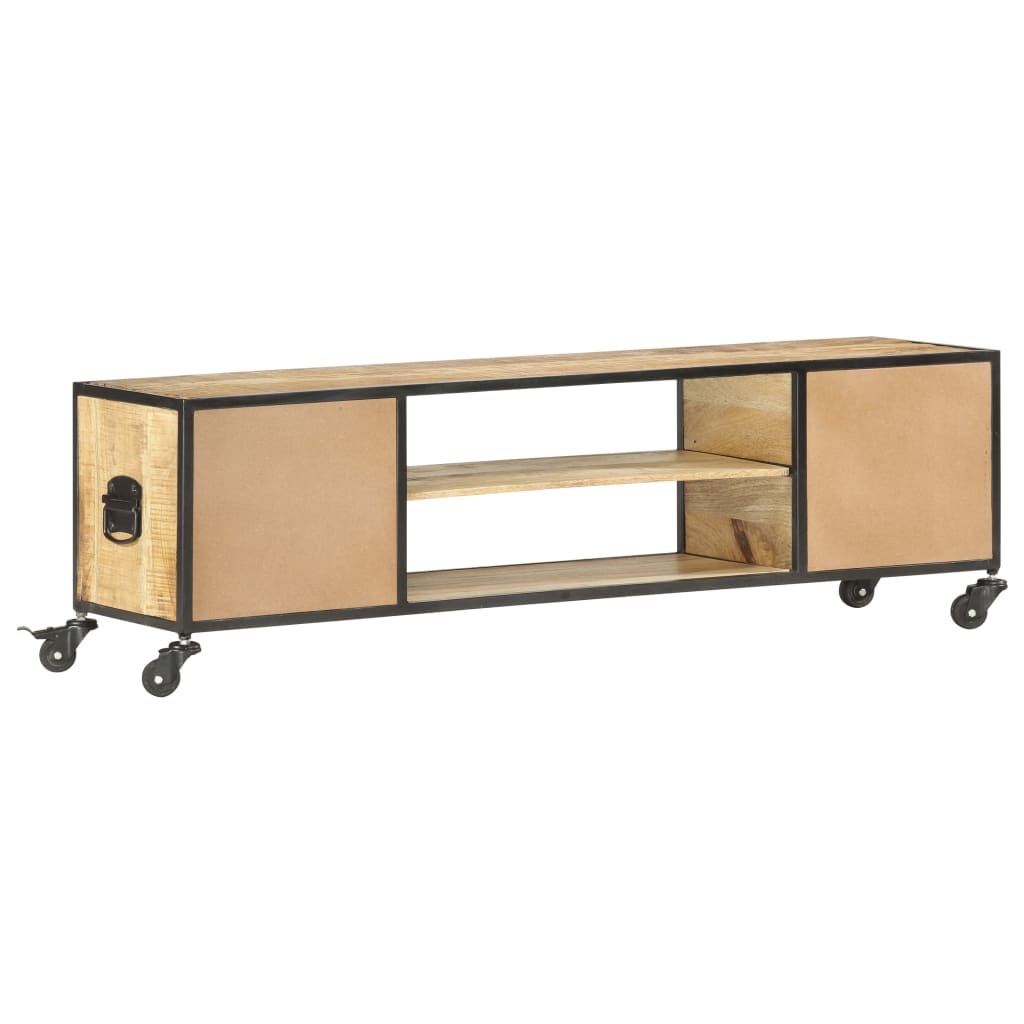 vidaXL Tv-meubel 130x30x39 cm massief mangohout