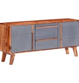 VidaXL Dressoir 120x30x55 cm massief sheeshamhout grijs