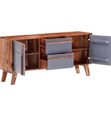 VidaXL Dressoir 120x30x55 cm massief sheeshamhout grijs