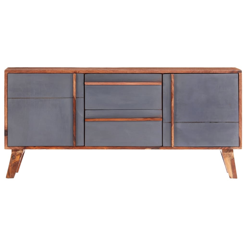 VidaXL Dressoir 120x30x55 cm massief sheeshamhout grijs