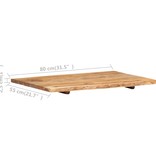 VidaXL Wastafelblad 80x55x2,5 cm massief acaciahout