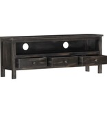 vidaXL Tv-meubel 120x30x45 cm massief mangohout zwart