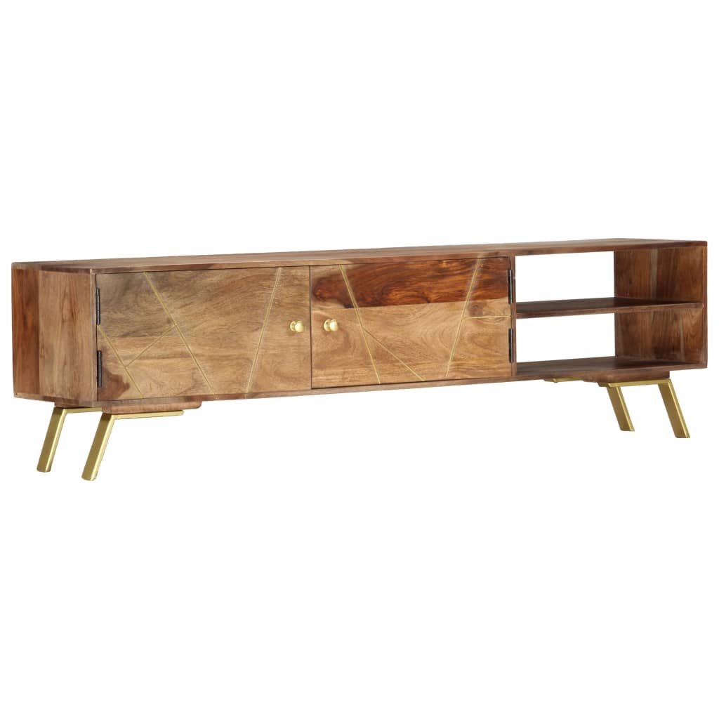 VidaXL Tv-meubel 140x30x40 massief sheeshamhout