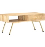 vidaXL Salontafel 95x50x42 cm massief mangohout