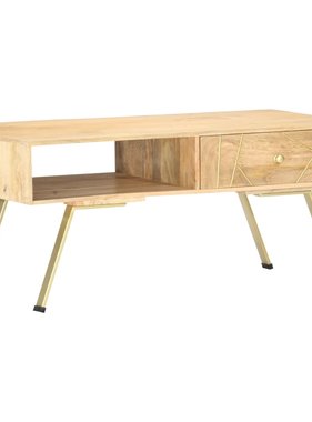 vidaXL Salontafel 95x50x42 cm massief mangohout