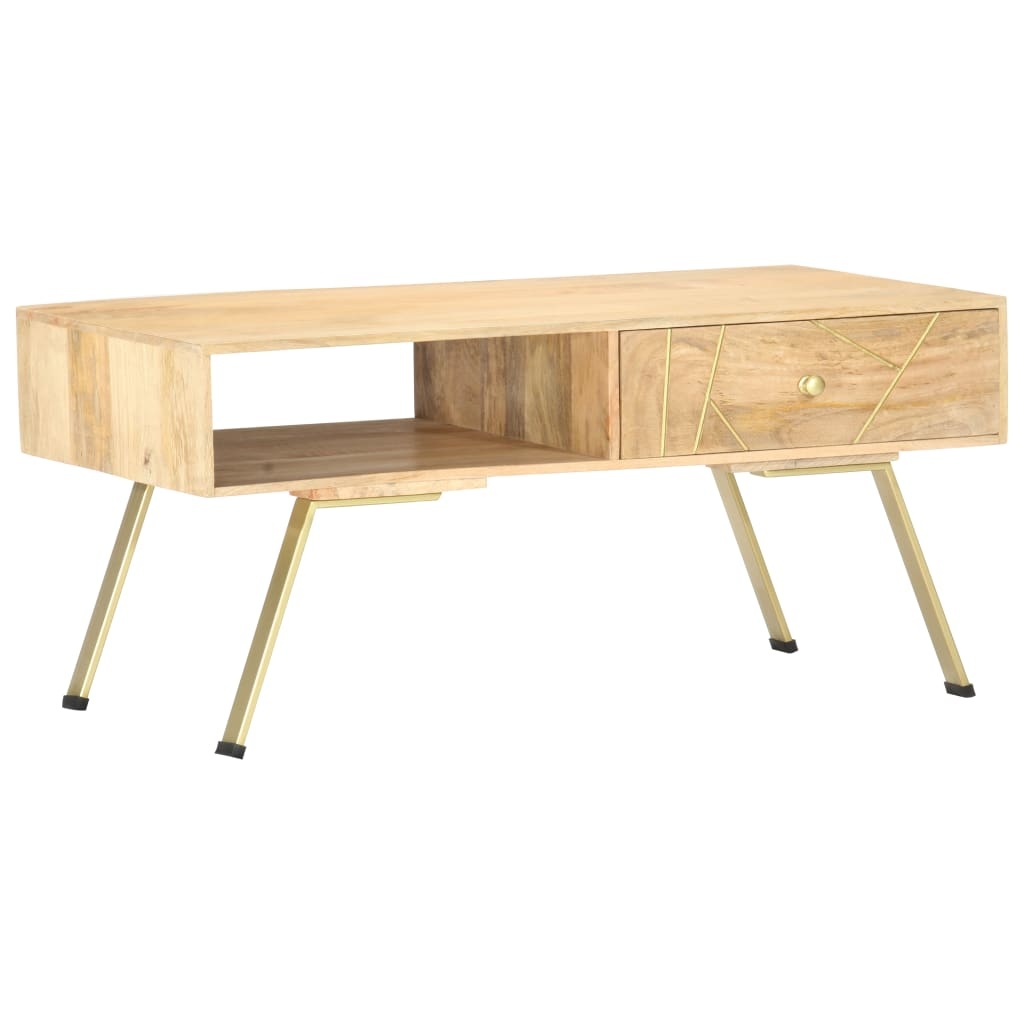 vidaXL Salontafel 95x50x42 cm massief mangohout