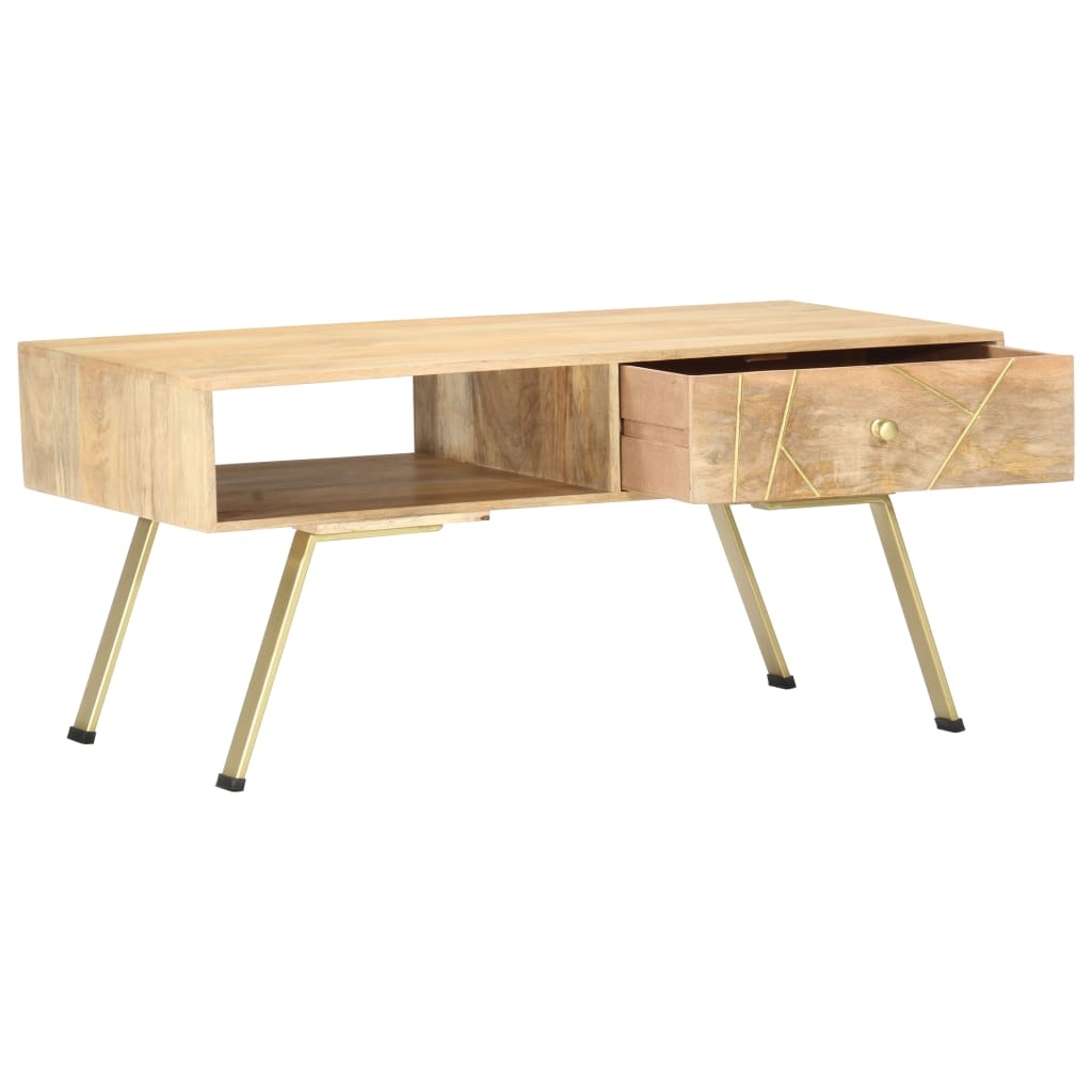 vidaXL Salontafel 95x50x42 cm massief mangohout