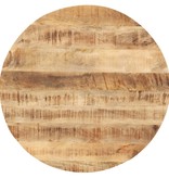 vidaXL Tafelblad rond 25-27 mm 80 cm massief mangohout