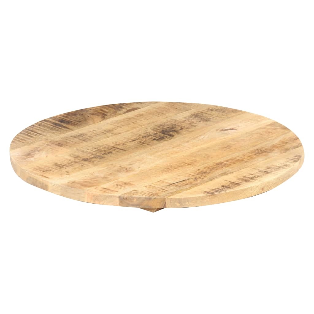 vidaXL Tafelblad rond 25-27 mm 80 cm massief mangohout