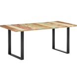 vidaXL Eettafel 180x90x76 cm massief gerecycled hout