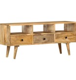 vidaXL Tv-meubel 110x36x50 cm massief mangohout