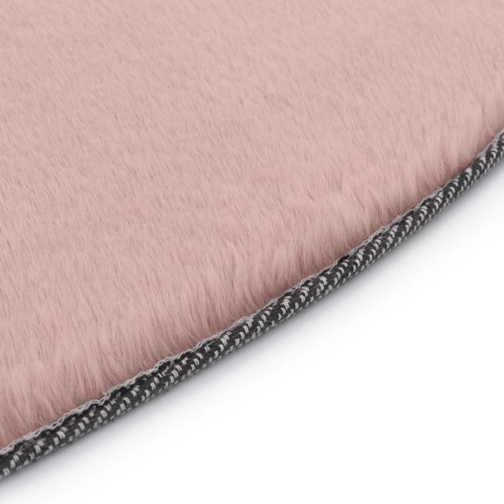 VidaXL Tapijt 80 cm kunstkonijnenbont oudroze