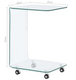 vidaXL Salontafel 45x40x63 cm gehard glas