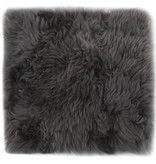 VidaXL Stoelkussens 2 st 40x40 cm echt schapenvacht lichtgrijs