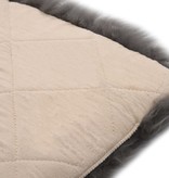 VidaXL Stoelkussens 2 st 40x40 cm echt schapenvacht lichtgrijs