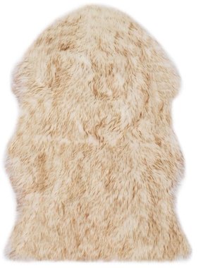 VidaXL Vloerkleed 60x90 cm kunstschapenvacht gemêleerd bruin