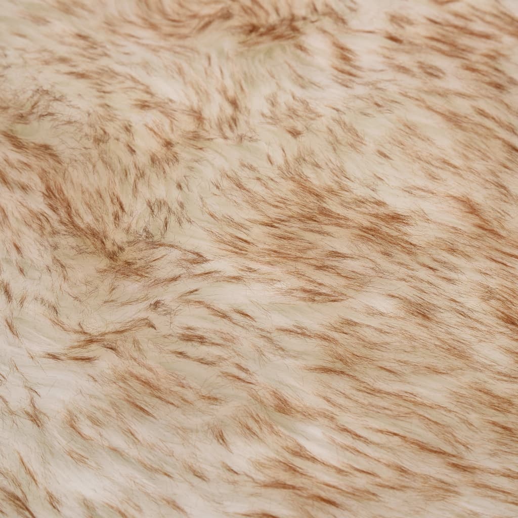 VidaXL Vloerkleed 60x90 cm kunstschapenvacht gemêleerd bruin