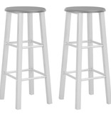 VidaXL Barkrukken 2 st MDF zilverkleurig