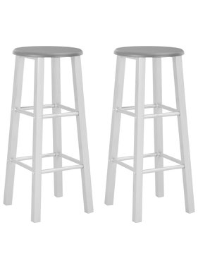 VidaXL Barkrukken 2 st MDF zilverkleurig