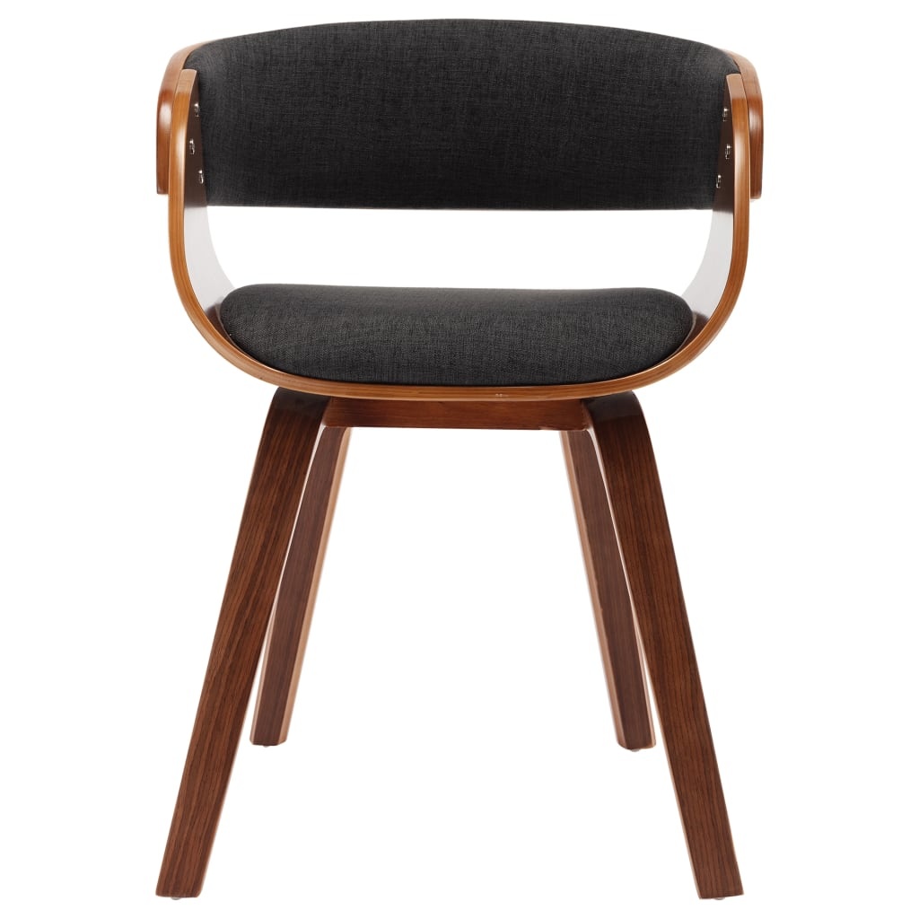 VidaXL Eetkamerstoel met houten frame stof grijs