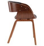 VidaXL Eetkamerstoel met houten frame stof grijs