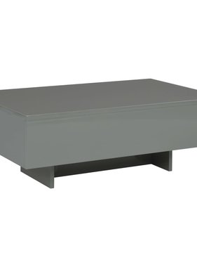 vidaXL Salontafel 85x55x31 cm MDF hoogglans grijs