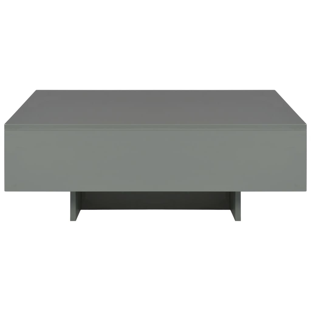 VidaXL Salontafel 85x55x31 cm MDF hoogglans grijs