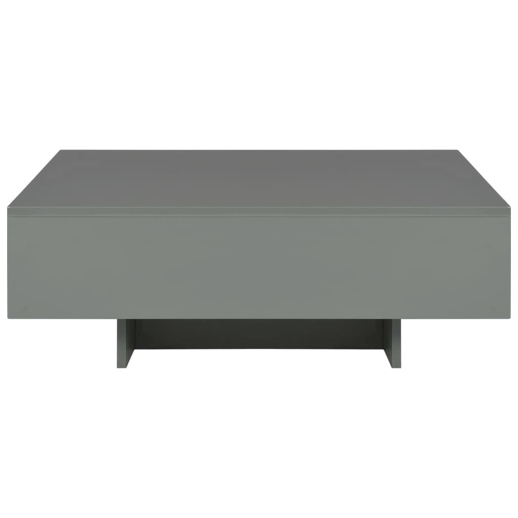 vidaXL Salontafel 85x55x31 cm MDF hoogglans grijs