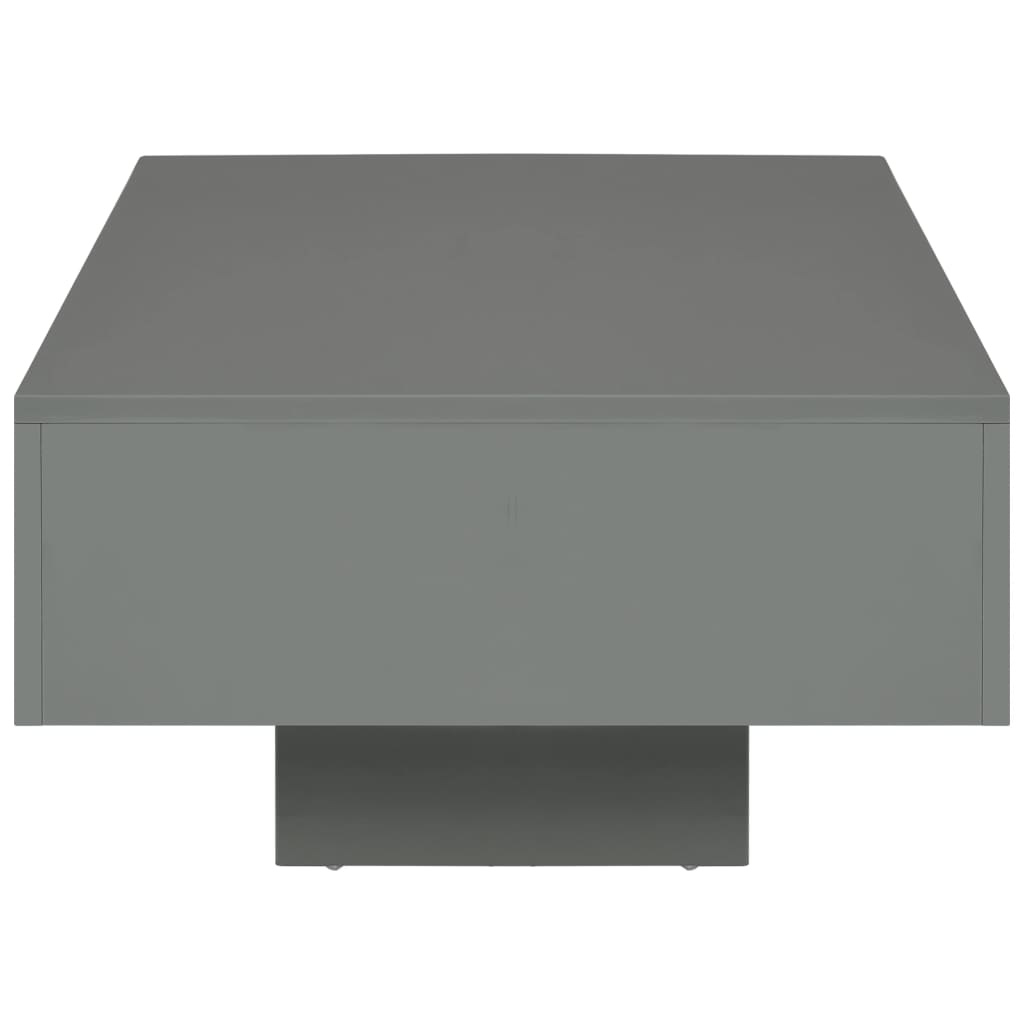 vidaXL Salontafel 85x55x31 cm MDF hoogglans grijs