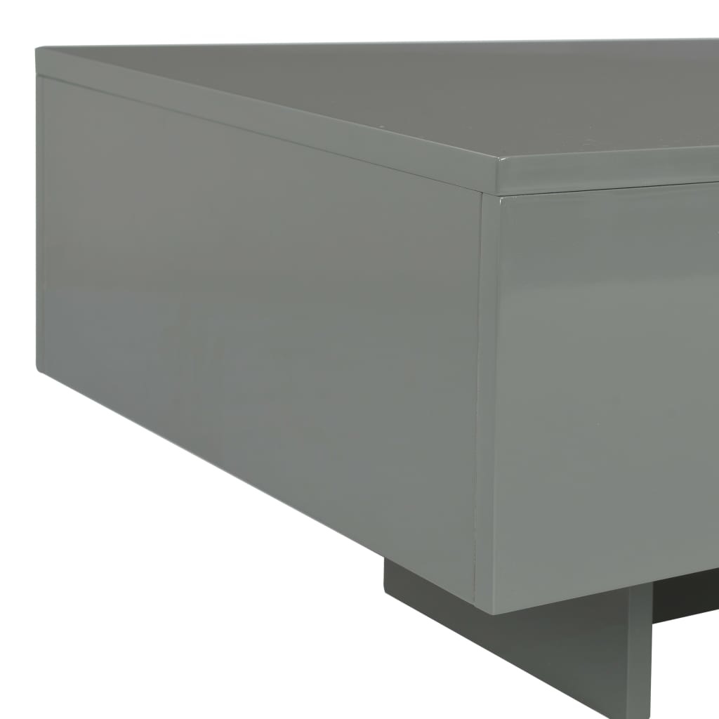 VidaXL Salontafel 85x55x31 cm MDF hoogglans grijs