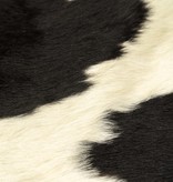 vidaXL Vloerkleed 150x170 cm echte runderhuid zwart en wit