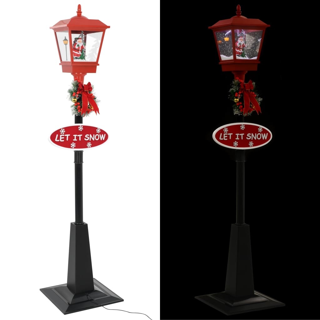 VidaXL Straatlantaarn met kerstman LED 180 cm