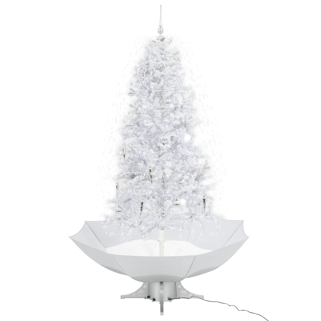 VidaXL Kerstboom sneeuwend met paraplubasis 190 cm wit