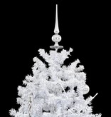 VidaXL Kerstboom sneeuwend met paraplubasis 190 cm wit
