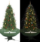 vidaXL Kerstboom sneeuwend met paraplubasis 190 cm groen