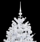 VidaXL Kerstboom sneeuwend met paraplubasis 170 cm wit