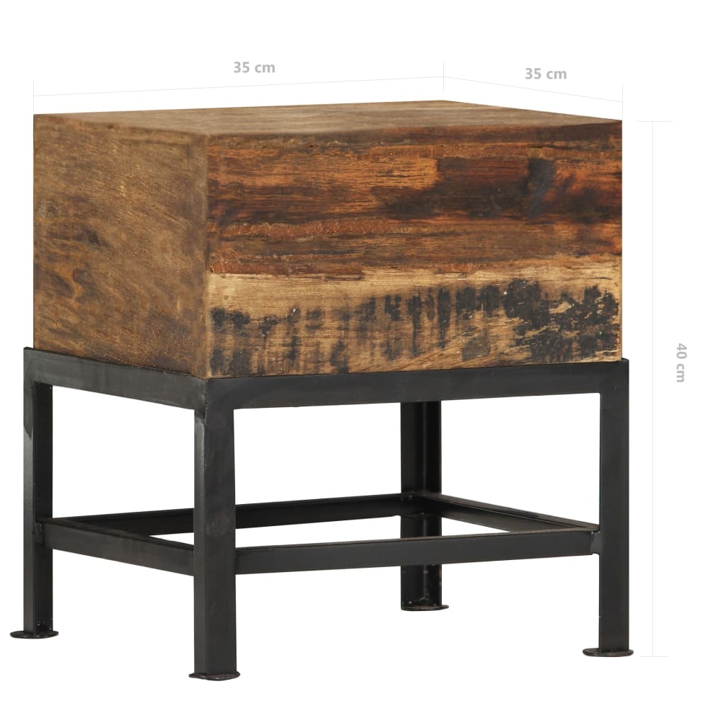 VidaXL Kruk 35x35x40 cm massief gerecycled hout