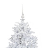 VidaXL Kerstboom sneeuwend met paraplubasis 140 cm wit
