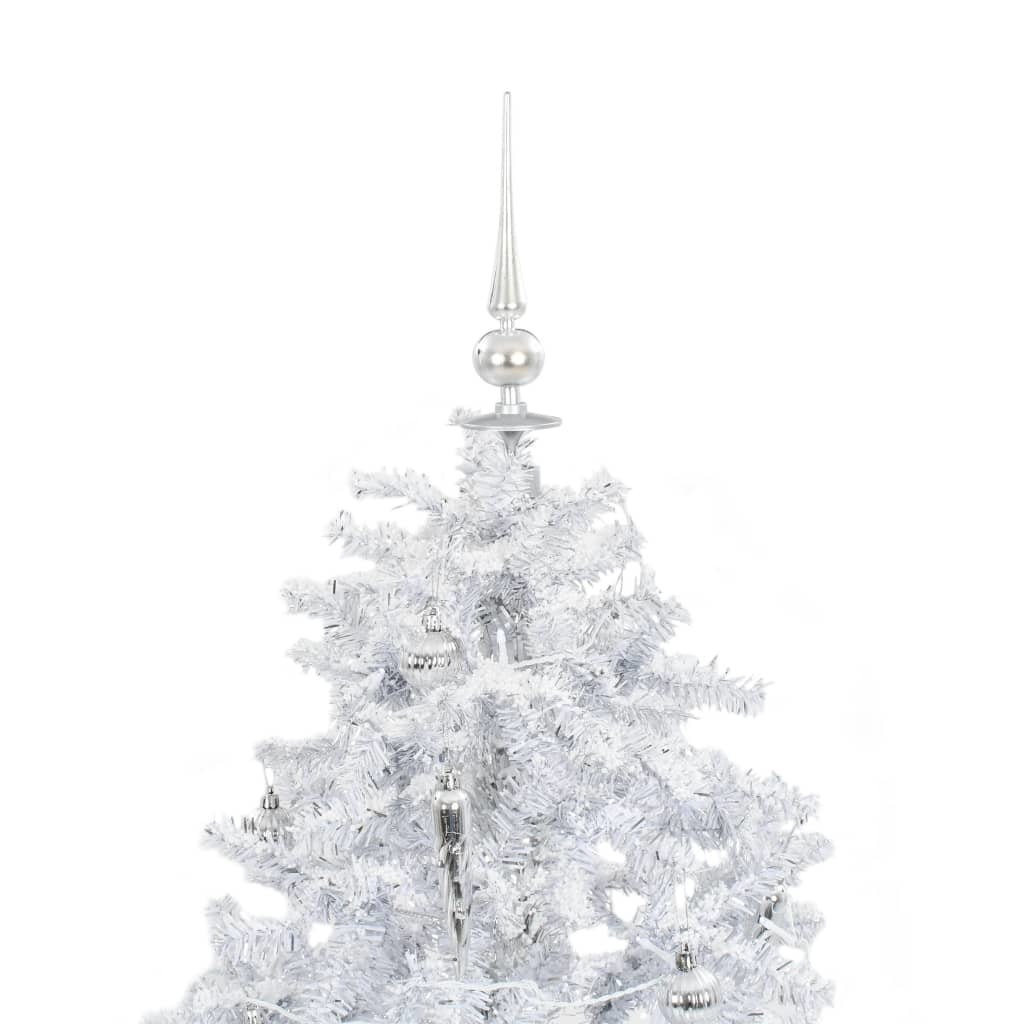 VidaXL Kerstboom sneeuwend met paraplubasis 140 cm wit