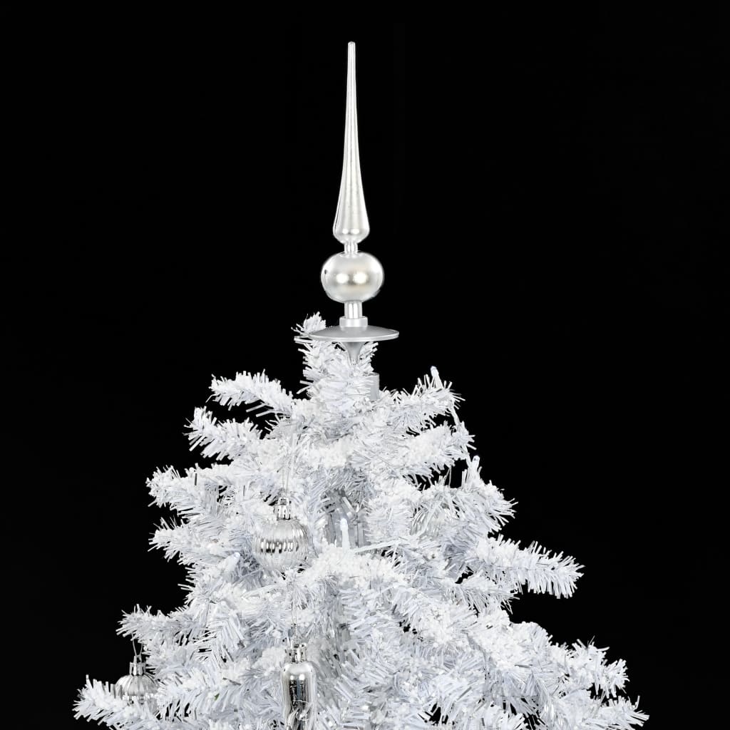 VidaXL Kerstboom sneeuwend met paraplubasis 140 cm wit
