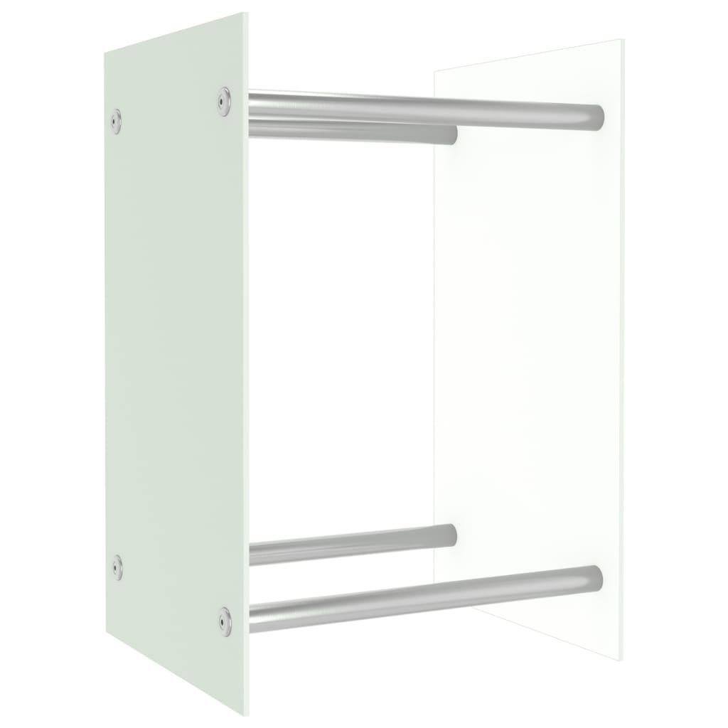 vidaXL Haardhoutrek 40x35x60 cm glas wit