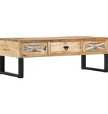 vidaXL Salontafel 110x50x38 cm massief mangohout